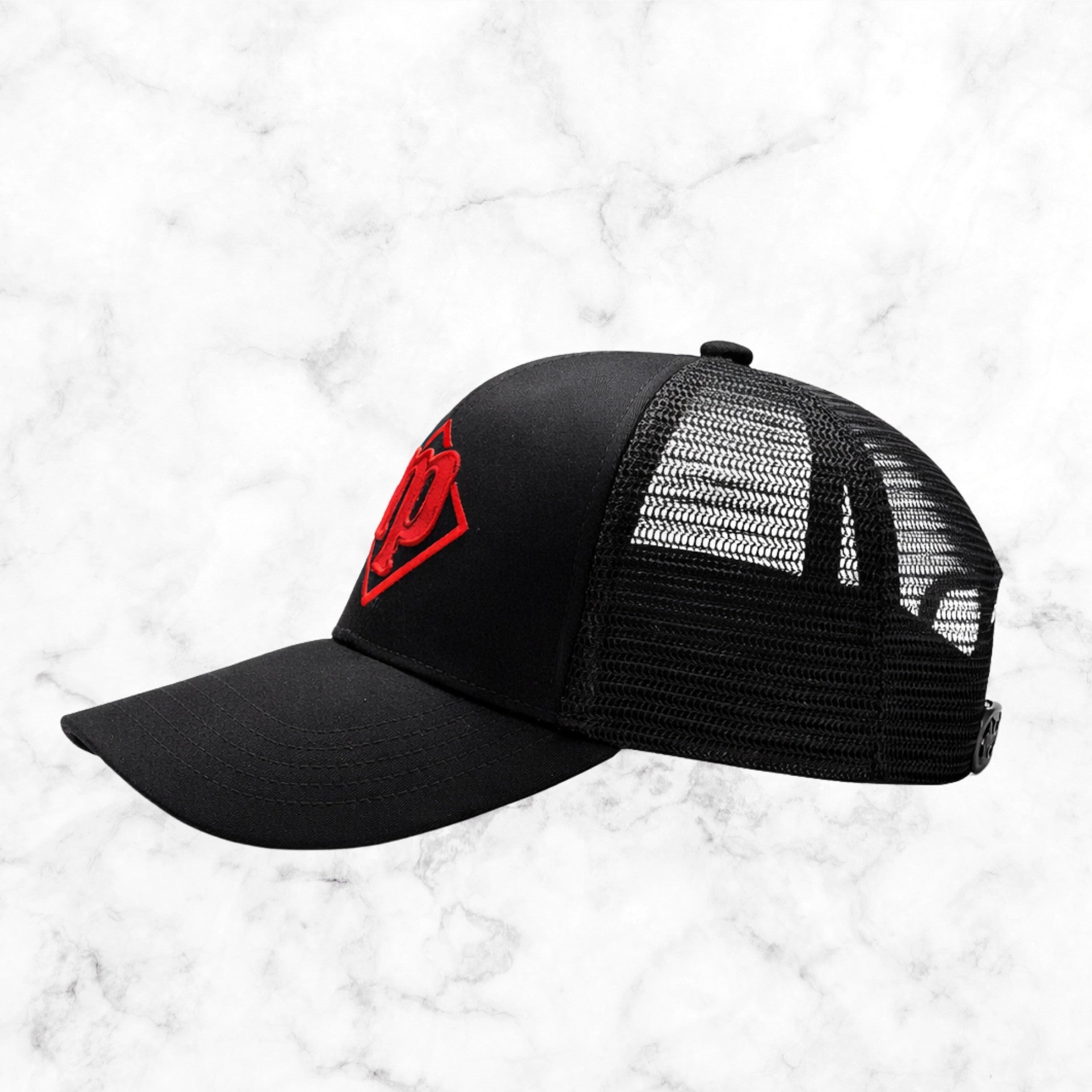 MATT PALMER® MP HELL RED EMBLEM TRUCKER